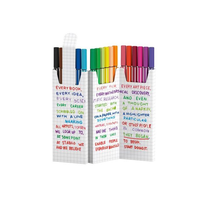 Estuche Carton Zig-Zag Rotuladores Punta Fibra Media 1Mm. Pen 68 con 18 Unidades Colores Surtidos Stabilo 6818-8 1 Estuche Carton Zig-Zag Rotuladores Punta Fibra Media 1Mm. Pen 68 con 18 Unidades Colores Surtidos Stabilo 6818-8 1