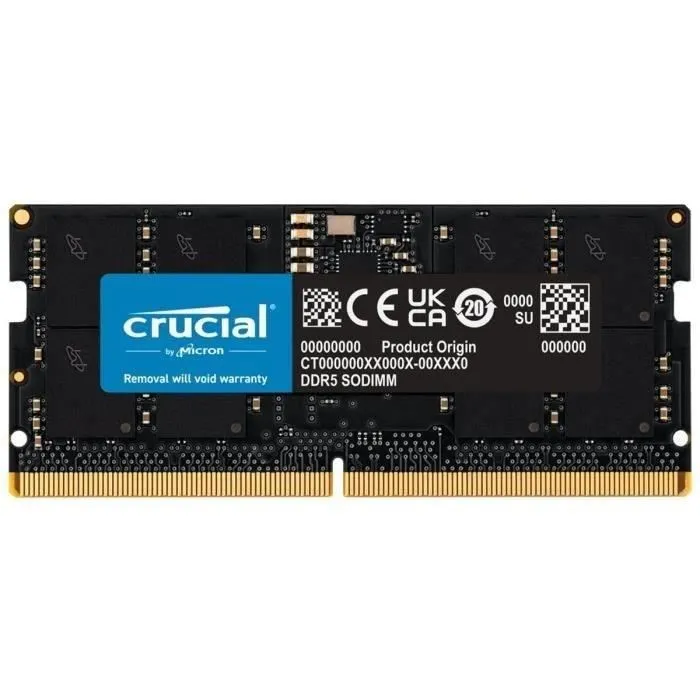 Crucial CT16G48C40S5 Memoria RAM DDR5 de 16GB, 4800MHz, CL40, para Portátil SO-DIMM 0 Crucial CT16G48C40S5 Memoria RAM DDR5 de 16GB, 4800MHz, CL40, para Portátil SO-DIMM 0