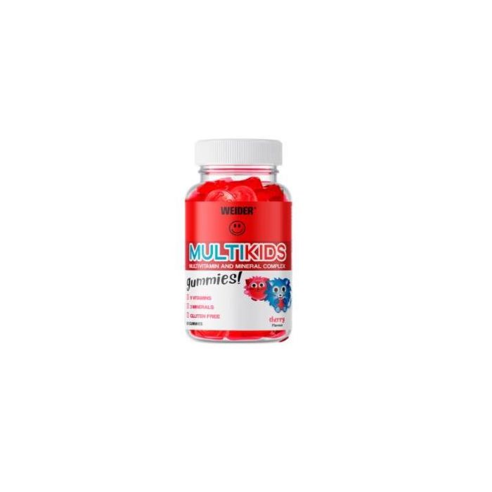 Weider Multikids Gummy Multivitamínico para Niños Sabor Cereza 50 Gomitas
