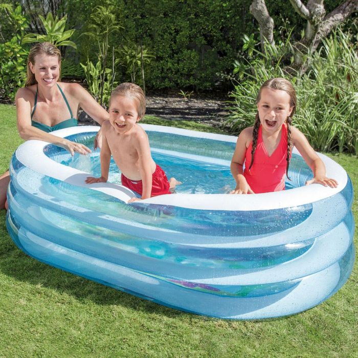 Piscina Hinchable para Niños Intex Ovalada Azul Blanco 230 L 163 x 46 x 107 cm (6 Unidades) 2
