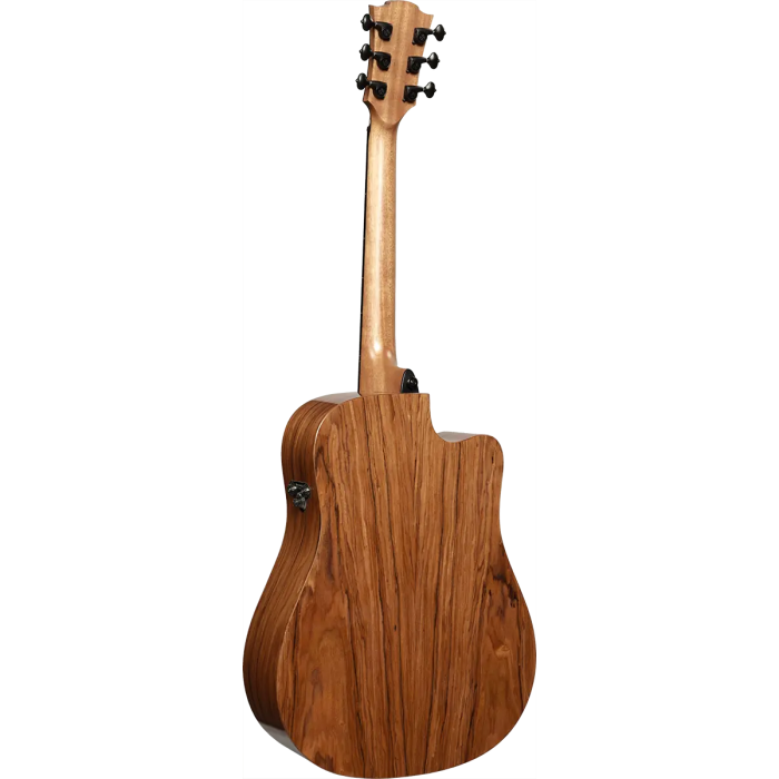 LAG Guitarra Acústica Electroacústica Dreadnought Cutaway Blue Wave 2, Tapa Cedro Rojo Macizo, Fondo y Aros Palisandro Santos, Acabado Brillante 3