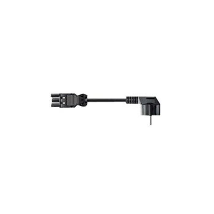 Bachmann Cable de alimentación Wieland GST18i3 a Schuko acodado con toma de tierra, H05VV-F 3G 1.5 mm², 1.5m, negro.