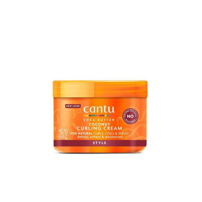 Cantu FOR NATURAL HAIR Coconut Curling Cream con Manteca Karité y Aceite Coco para Rizos Definidos, Hidratados y Sin Frizz 340g