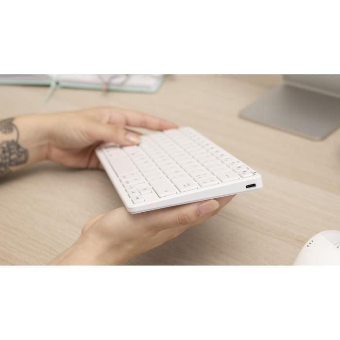 Teclado TKL - BLUESTORK - Bluetooth recargable para Mac - Blanco 5