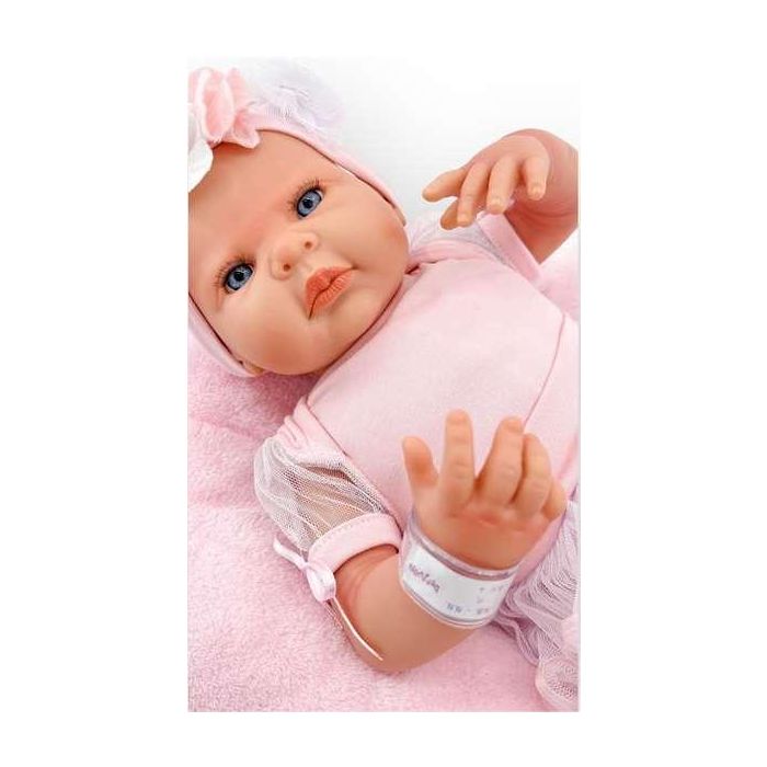 Reborn bailarina tul blanco mecanismo besistos y almohada rosa maquillaje: 18502-24 50 cm 2 Reborn bailarina tul blanco mecanismo besistos y almohada rosa maquillaje: 18502-24 50 cm 2