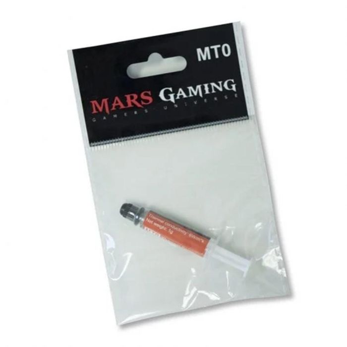 Mars Gaming MT0 Pasta Térmica 1g Alto Rendimiento 6W/m*K Soporta de -30 a 280°C No Conductora Fácil Aplicación para CPU/GPU 1