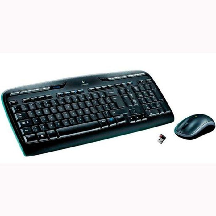Teclado y Ratón Logitech MK330 Negro Qwerty Español (4 Unidades) 2 Teclado y Ratón Logitech MK330 Negro Qwerty Español (4 Unidades) 2
