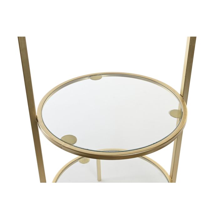 DKD Home Decor Estantería Dorado Metal Cristal 30 x 86 x 32.5 cm con 4 Estantes 1