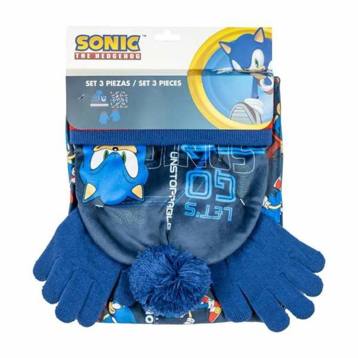 Gorro, Bufanda y Guantes Sonic 2-8 Años 1 Gorro, Bufanda y Guantes Sonic 2-8 Años 1
