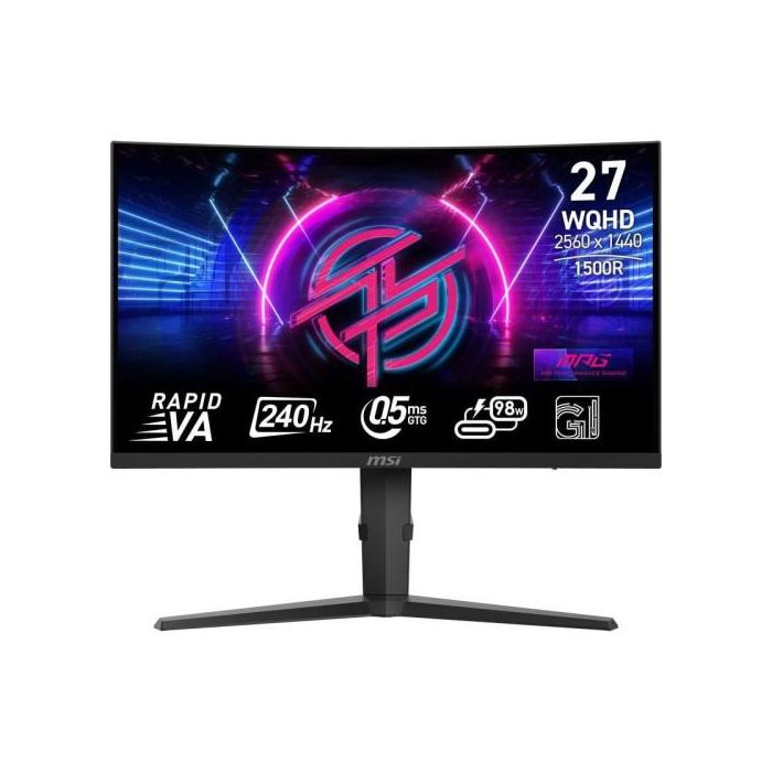 MSI Monitor Mpg 275Cqrxf. 27" Rapid Va Curvo 1500R. 2560X1440 . 240Hz. Negro MSI Monitor Mpg 275Cqrxf. 27" Rapid Va Curvo 1500R. 2560X1440 . 240Hz. Negro