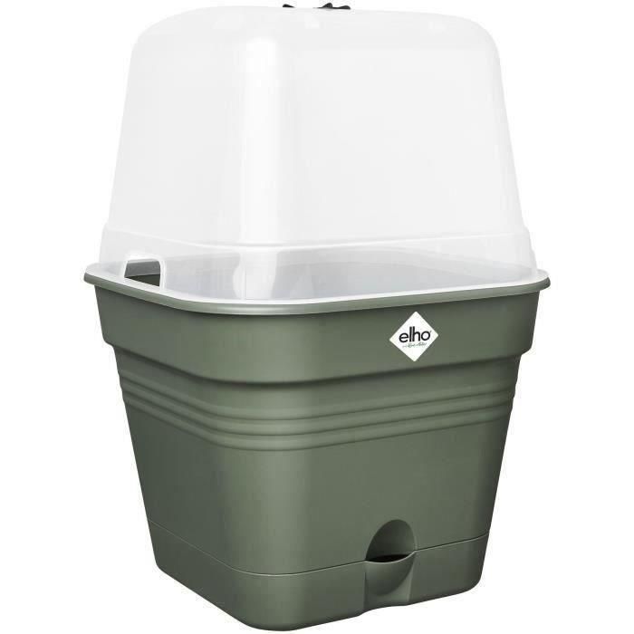 ELHO Green Basics Maceta de cultivo cuadrada - Ø 35 - Plástico - 14 l - Verde ELHO Green Basics Maceta de cultivo cuadrada - Ø 35 - Plástico - 14 l - Verde