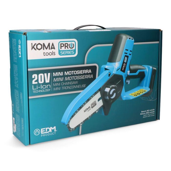 Koma Tools 20v-mms Mini Motosierra 20V, Espada 4" (101mm), 26 Eslabones, Batería No Incluida 2
