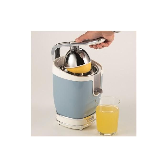 Ariete 413/05 Exprimidor Vintage Azul para Zumos Saludables con Mango a Presión y Doble Cono 3