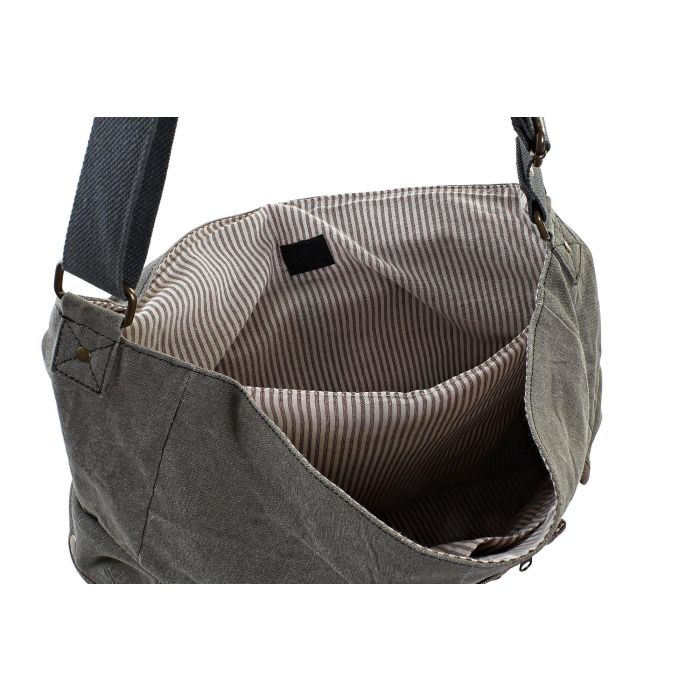 DKD Home Decor Bandolera Estilo Loft de Lienzo y Cuero Marrón Gris con Diseño Bicicleta, 48x37x10 cm 5 DKD Home Decor Bandolera Estilo Loft de Lienzo y Cuero Marrón Gris con Diseño Bicicleta, 48x37x10 cm 5