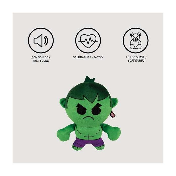 Cerdá Muñeco de Peluche para Perro, Tema Marvel Avengers, 13.0 x 18.0 x 22.0 cm, Tono Verde, Edad Mínima Recomendada: 3 Años 9