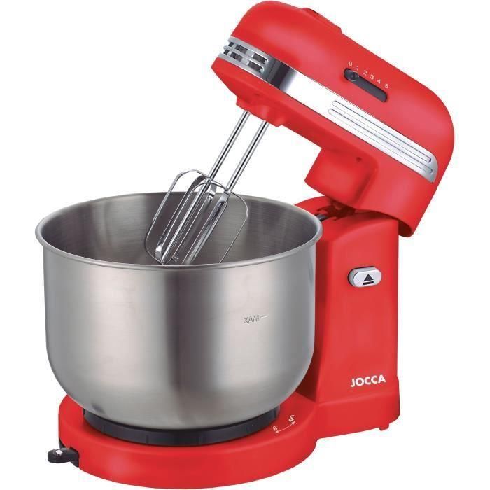 Procesador de alimentos JOCCA - Recipiente de acero inoxidable de 3,5 L - 5 velocidades - Rojo y gris 4 Procesador de alimentos JOCCA - Recipiente de acero inoxidable de 3,5 L - 5 velocidades - Rojo y gris 4