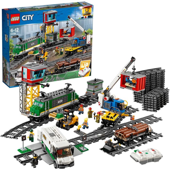 Lego City Tren de Mercancías con Motor y Control Remoto Bluetooth, 6 Minifiguras y Vía Circular - 60198 1 Lego City Tren de Mercancías con Motor y Control Remoto Bluetooth, 6 Minifiguras y Vía Circular - 60198 1