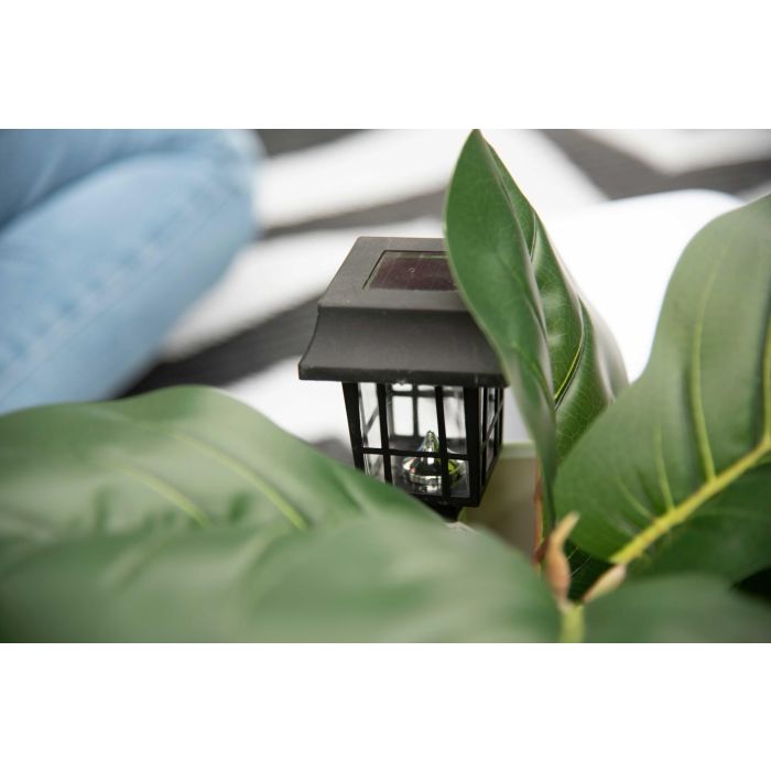 Ibergarden Baliza Solar Plástico Cuadrada Negra 6.7x26x6.7 cm (Set de 24) 4