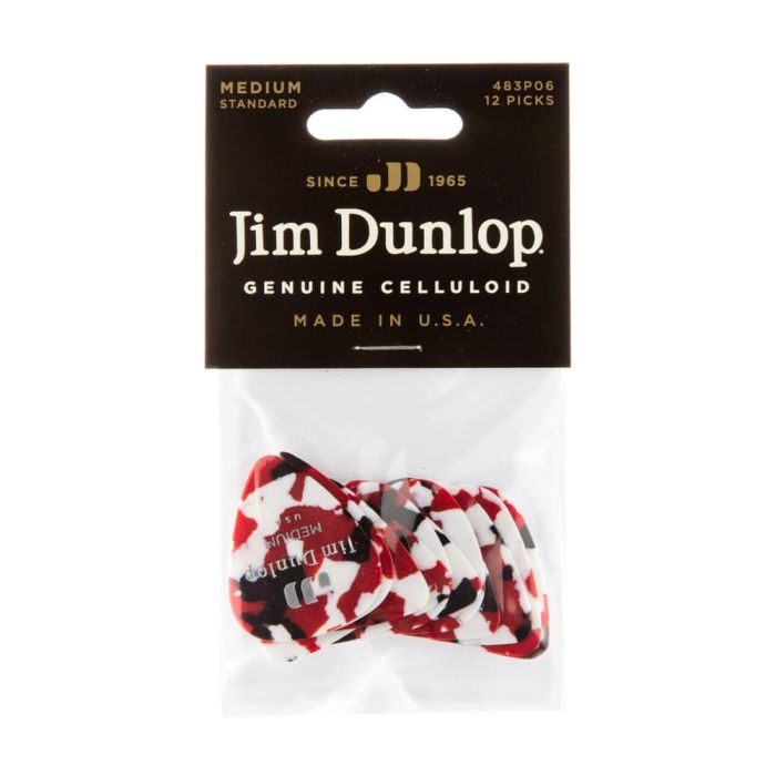 DUNLOP Pack 72 Púas Genuine Celluloid Classic Confetti - Medium 3 DUNLOP Pack 72 Púas Genuine Celluloid Classic Confetti - Medium 3