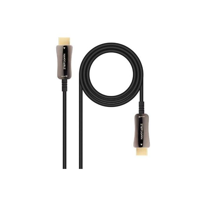 NANOCABLE Cable HDMI V2.1 AOC 8K@60Hz 4K@120Hz 48Gbps A/M-A/M, Negro, 15 m NANOCABLE Cable HDMI V2.1 AOC 8K@60Hz 4K@120Hz 48Gbps A/M-A/M, Negro, 15 m