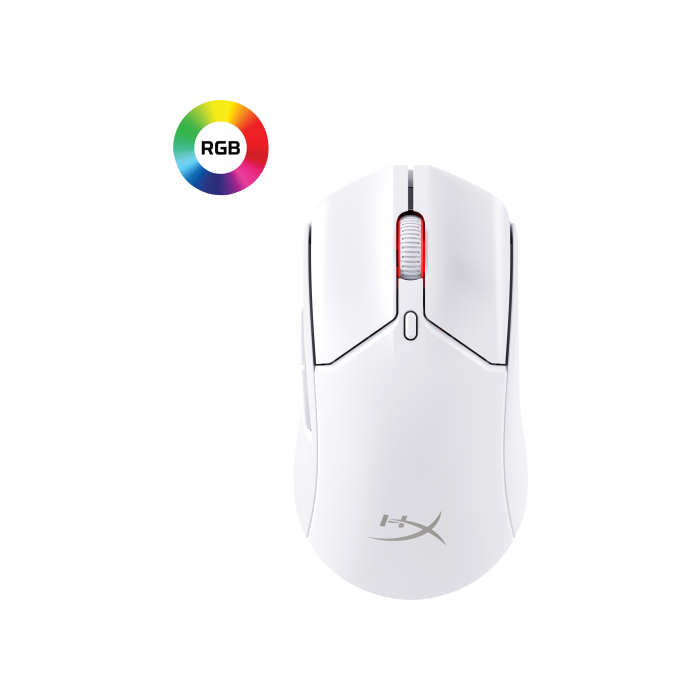 HyperX 6N0A9AA Ratón Gaming Pulsefire Haste 2 Inalámbrico Dual RF Bluetooth Blanco 26000 DPI 60g Ligero PTFE 100h Batería USB-C 3