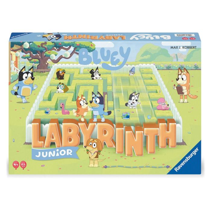 RAVENSBURGER Juego de Mesa Labyrinth Junior Bluey, Juego de Estrategia para Niños a partir de 4 Años, 2-5 Jugadores