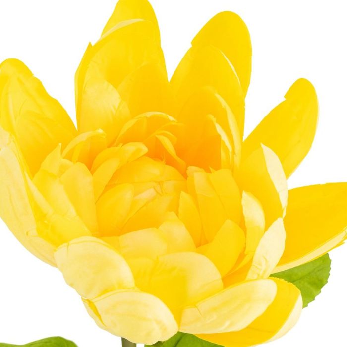 Flor Loto Amarillo Artificial Decoración 32 X 32 X 100 cm