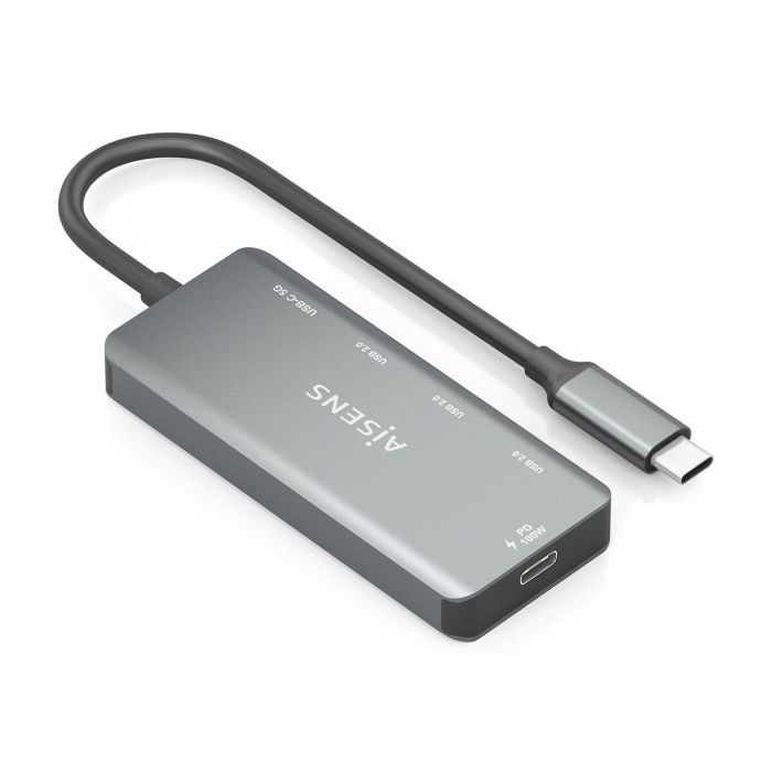 Hub USB Aisens A109-0945 Gris 100 W 2 Hub USB Aisens A109-0945 Gris 100 W 2