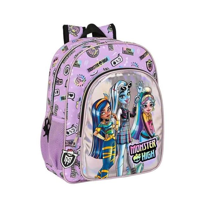 Safta Mochila Junior Adapt. Carro Monster High "Best Boos" Lila 32x38x12cm 0 Safta Mochila Junior Adapt. Carro Monster High "Best Boos" Lila 32x38x12cm 0