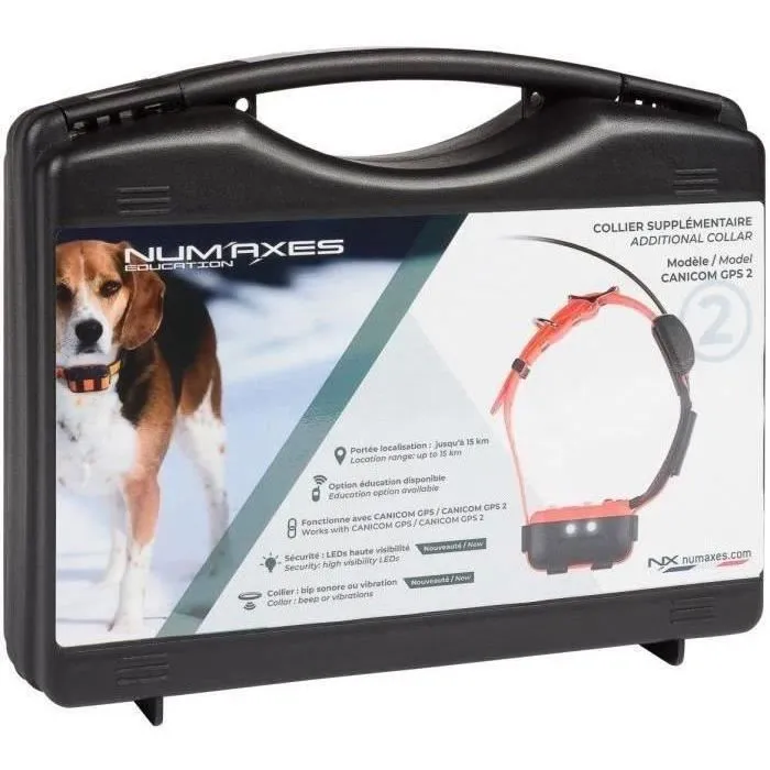 Num'Axes Collar GPS Canicom GPS 2 NUM3700192311980 - Solo collar - Negro / Naranja 2