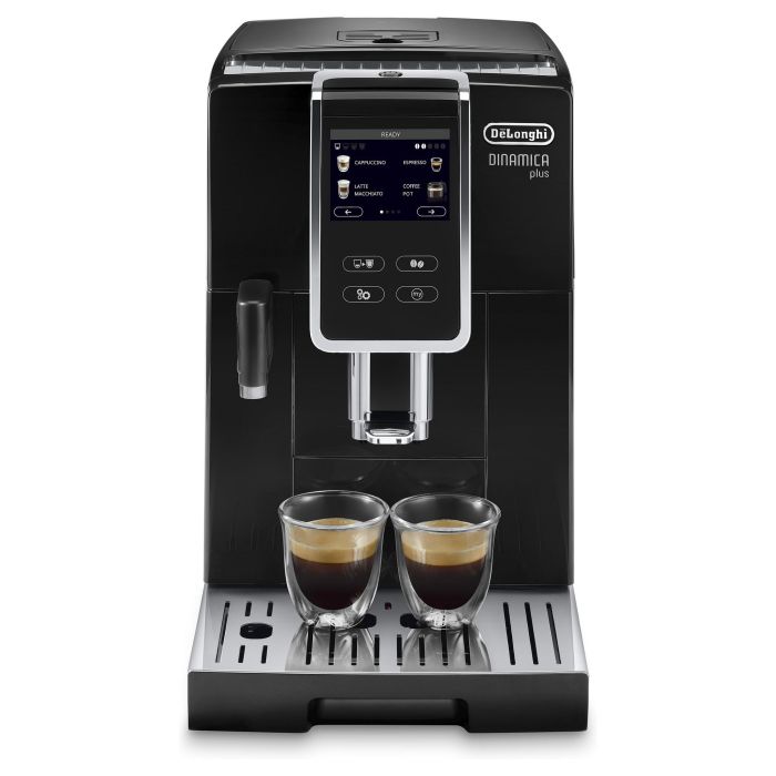 De'Longhi Máquina de Café Automática Dinamica Plus ECAM370.70.B, 19 Bar, Molinillo Integrado, Espumador de Leche, Negro, 1450W