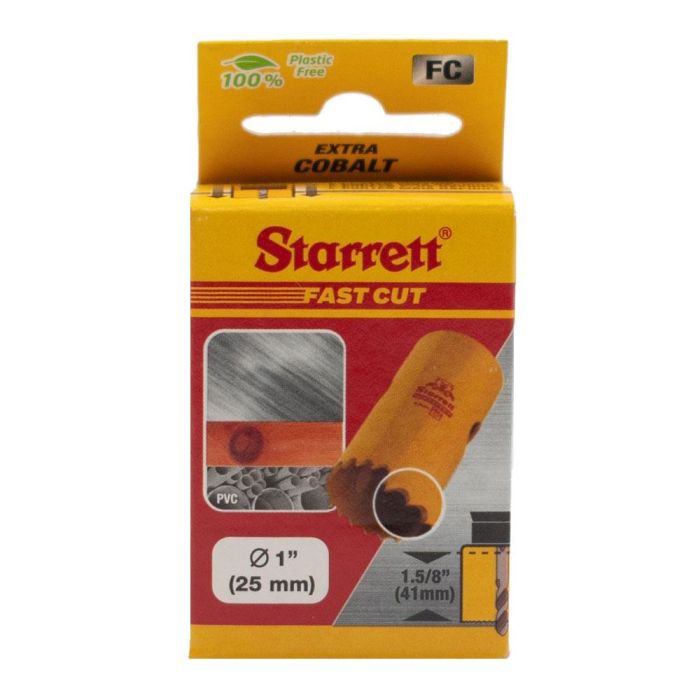 Corona perforadora bi-metal fast cut ø25mm 63fch025 starrett 1