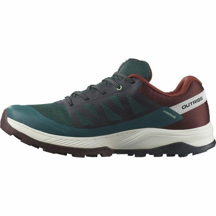 Zapatillas de Running para Adultos Salomon Outrise Burdeos Verde oscuro GORE-TEX Montaña 5 Zapatillas de Running para Adultos Salomon Outrise Burdeos Verde oscuro GORE-TEX Montaña 5