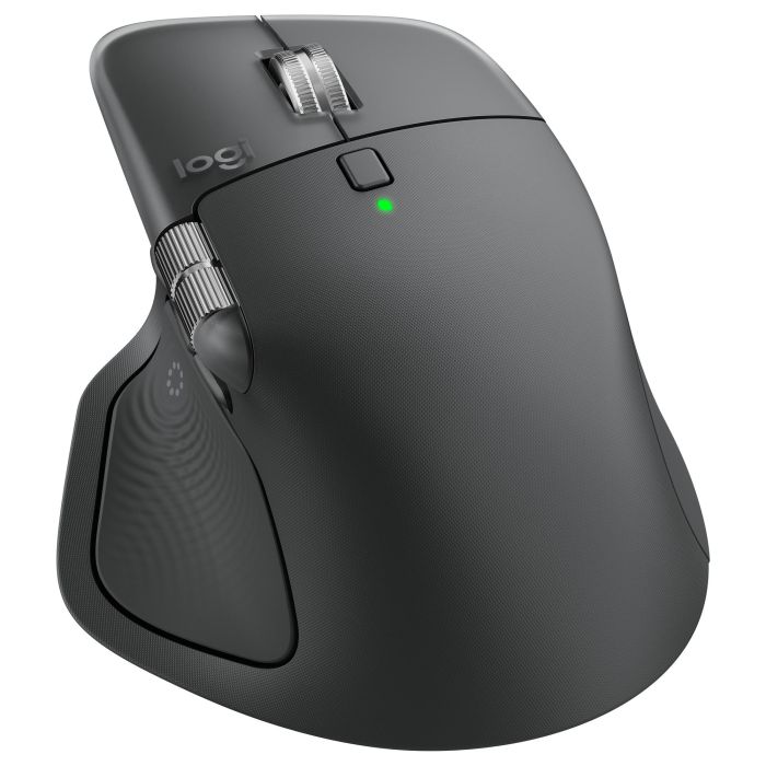 Logitech MX Master 4 Ratón Inalámbrico Ergonómico Grafito con Respuesta Háptica Avanzada y Desplazamiento Ultrarrápido USB-C Bluetooth 8000 DPI 8