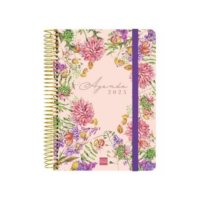 Finocam Agenda Anual Cloe Espiral E10-155x212 mm 1Dp Negro 2025 Finocam Agenda Anual Cloe Espiral E10-155x212 mm 1Dp Negro 2025