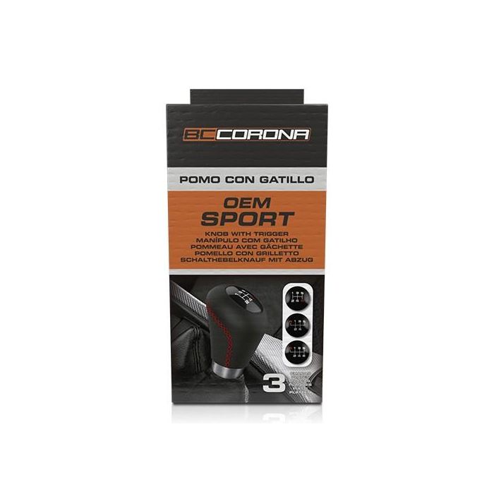 Pomo Sport Piel Perforada Negro-Rojo POM30172 3 Pomo Sport Piel Perforada Negro-Rojo POM30172 3