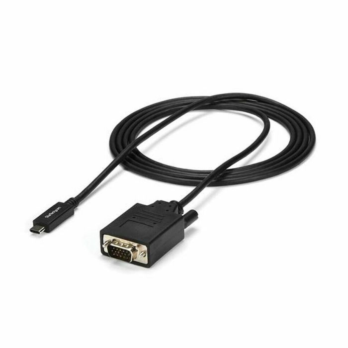 Cable USB C a VGA Startech CDP2VGAMM2MB (2 m) Negro