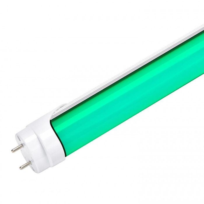 Tubo LED T8 18W 1.500Lm 120cm Difusor Opal Verde 40.000H Alta Eficiencia para Uso Continuo Profesional [HO-T8-1200-18W-G-O]