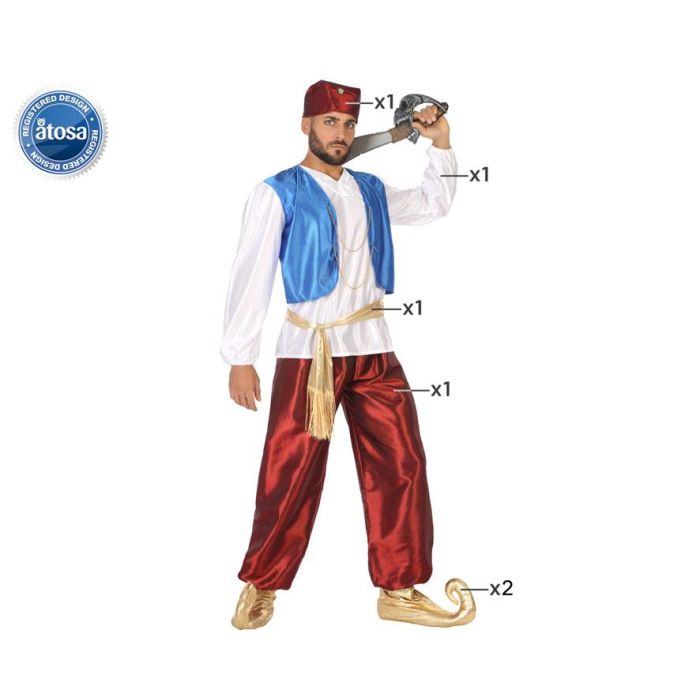 Disfraz Principe Arabe Hombre Adulto Ali Baba M-L