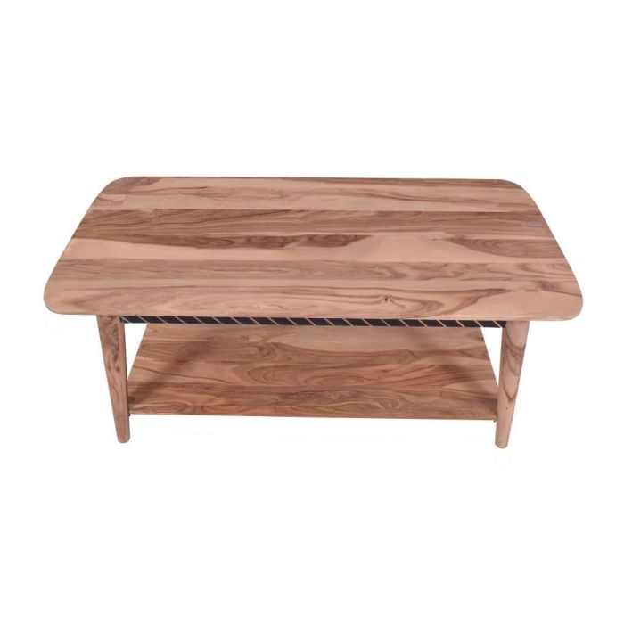 Mesa Centro Moderno DKD Home Decor Negro Natural 60 x 45 x 117 cm 4