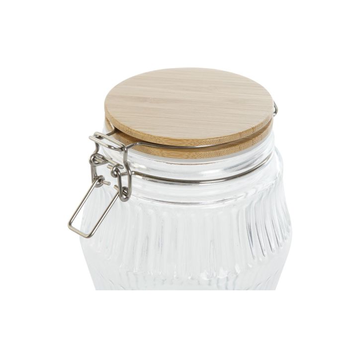 DKD Home Decor Bote Hermetico Basicos Cristal Bambu Inox Transparente Natural Set 3 Piezas 13.5 x 27 x 13.5 cm 1 DKD Home Decor Bote Hermetico Basicos Cristal Bambu Inox Transparente Natural Set 3 Piezas 13.5 x 27 x 13.5 cm 1