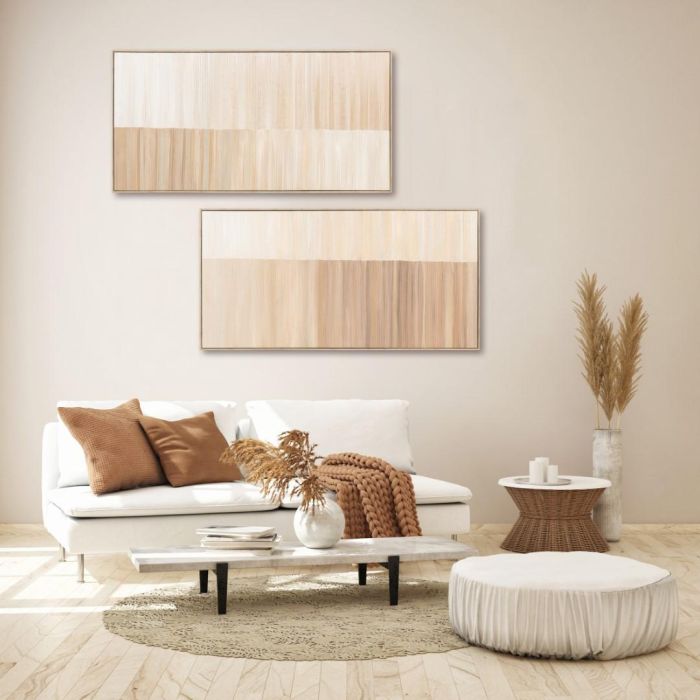 Cuadro Urban DKD Home Decor Beige Blanco 4.5 x 70 x 140 cm (2 Unidades) 3