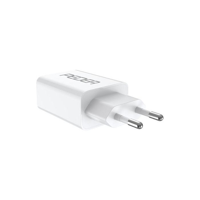 PEDEA 60040100 Cargador USB-C 20W PD Carga Rápida con 2 Puertos (USB-C y USB-A) 100-240V - Blanco PEDEA 60040100 Cargador USB-C 20W PD Carga Rápida con 2 Puertos (USB-C y USB-A) 100-240V - Blanco