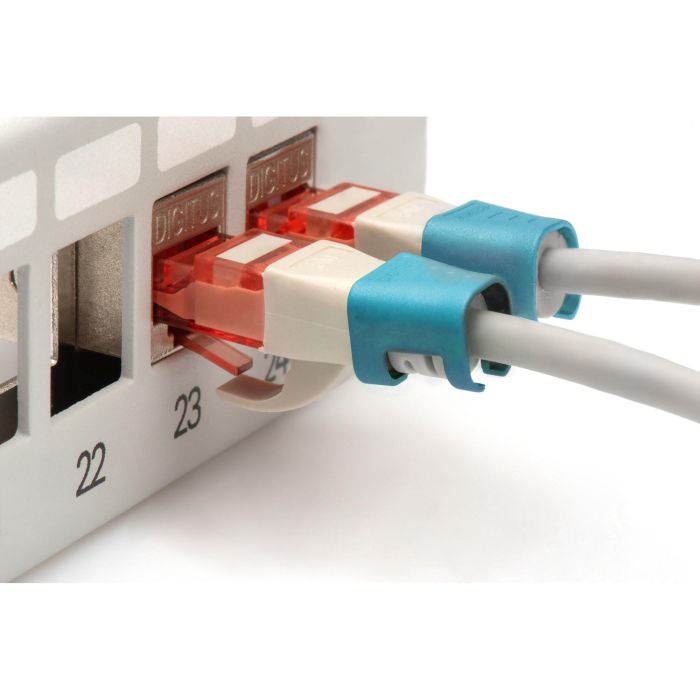 DIGITUS Farbclips für Patchkabel RJ45 100 Stück blau 2 DIGITUS Farbclips für Patchkabel RJ45 100 Stück blau 2
