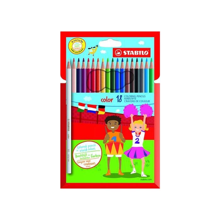Lapices De Colores Stabilo Color Estuche De 18 (Basicos + Fluor)