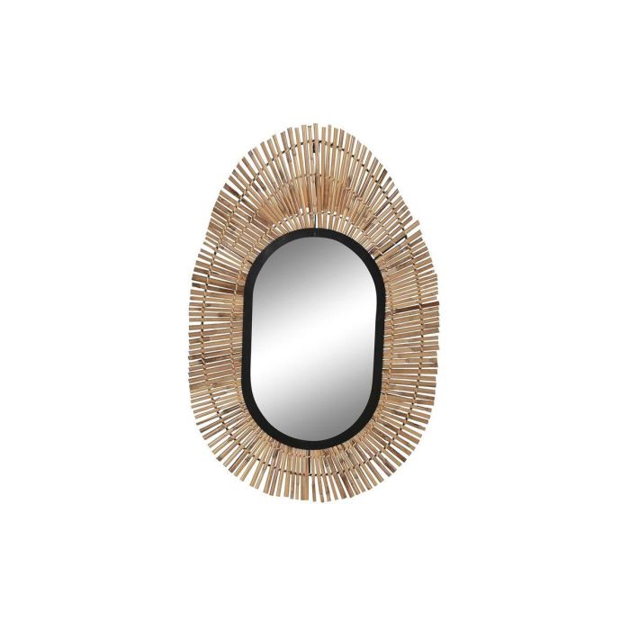 Espejo de pared DKD Home Decor Negro Natural Bali 63 x 1,5 x 92 cm Espejo de pared DKD Home Decor Negro Natural Bali 63 x 1,5 x 92 cm