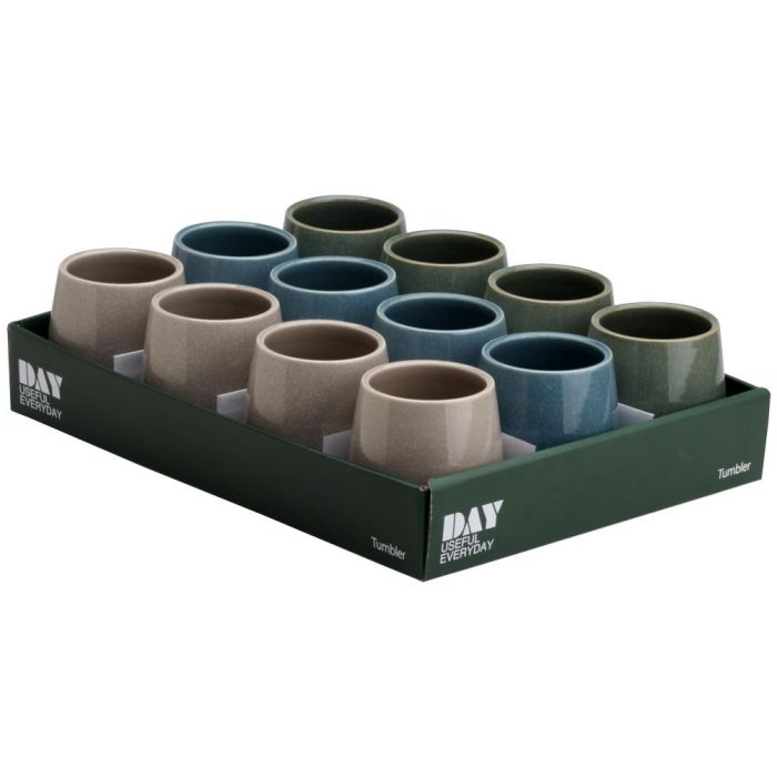 Day Vaso Diámetro 8 cm Altura 10,5 cm Colores Surtidos Azul Tapiz Verde Taladro Gris Sílex 3