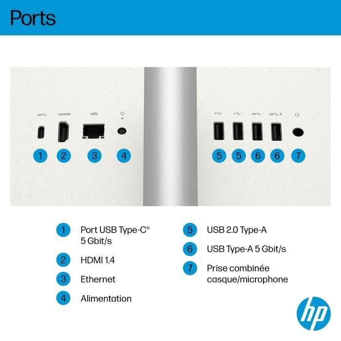 HP 27-cr0008nf PC Todo en Uno - Windows 11 - Pantalla FHD IPS 27" - Core i5-1335U - 16 GB RAM - 512 GB SSD - Teclado y Ratón 4 HP 27-cr0008nf PC Todo en Uno - Windows 11 - Pantalla FHD IPS 27" - Core i5-1335U - 16 GB RAM - 512 GB SSD - Teclado y Ratón 4