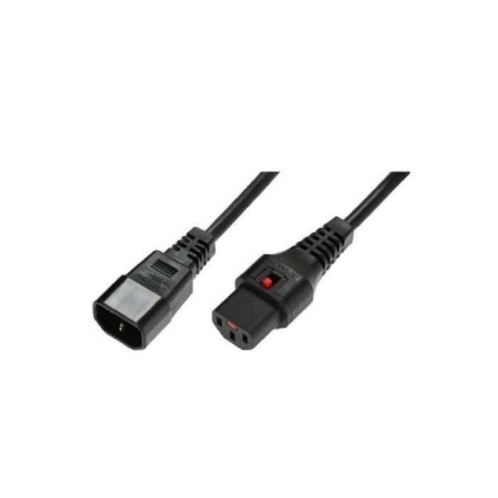 NEXT UPS Systems Cable de Alimentación IEC-LOCK IEC-C14(M) a IEC-C13(F) 2 Metros