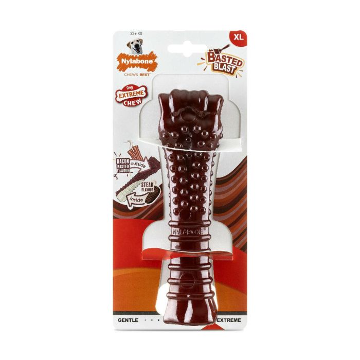Hueso Nylabone Marrón Bacon XL 3